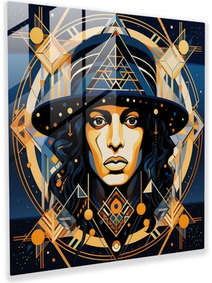 Popcas Michael Jackson Cam Tablo - Geometrik Soyut Birleşim - Karmaşık Şekiller