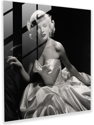 Popcas Klasik Marilyn Monroe Cam Tablo - Marilyn Monroe Modern Sanat Şık