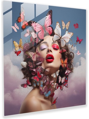 Popcas Rüya Öpücüğü Cam Tablo - Modern Sanat Kompozisyon