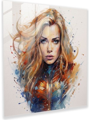 Popcas Marvel Sulu Boya Rüyaları Cam Tablo - Marvel Büyülü Duvar Dekorasyonu Cam Tablo