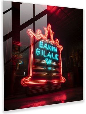 Popcas Retro Neon Nostalji Cam Tablo - Modern Sanat Zamansız Çekicilik