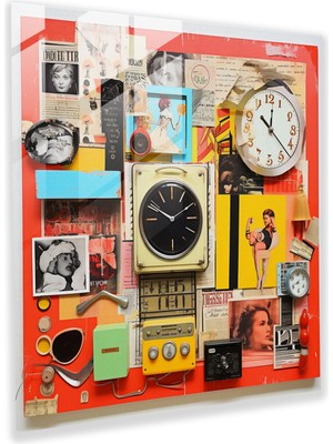 Popcas Doğal Retro Esintiler Cam Tablo - Doğal Modern Sanat Vintage Objeler Cam Tablo