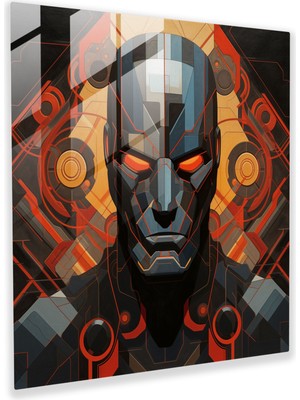 Popcas Marvel Geometrik Cam Tablo - Marvel Cam Duvar Sanatı Cesur Avengers