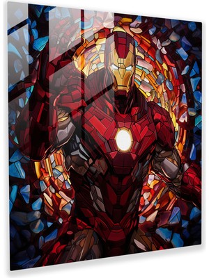 Popcas Marvel Evreni Cam Tablo Baskı - Marvel Duvar Dekorasyonu Mystique
