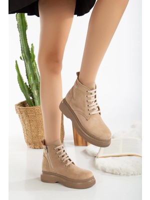 Jiwa Nude Süet Bağcıklı Bot