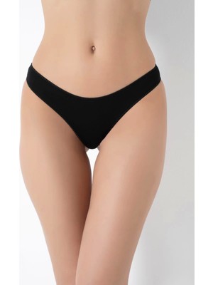 G-Box 936 Siyah Kadın Bambu 3'lü String Külot