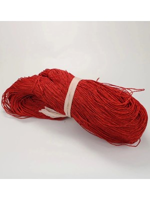 Kırmızı Renk Çile Kağıt Ip Çanta Ipi Supla Ipi  No:78 - (550-600 Gr)