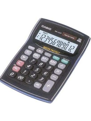 Casio WM-220MS-BU 12 Hane Mavi Suya-Toza Dayanıklı Masa Üstü Hesap Makinesi
