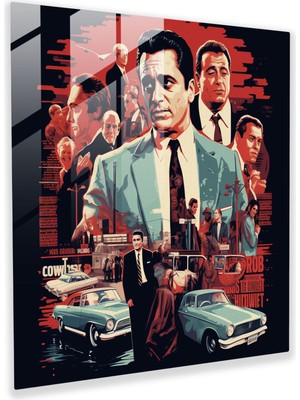 Popcas Goodfellas Cam Tablo - Duvar Dekorasyonu Pop Sanat Cam Duvar Sanatı
