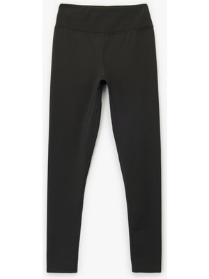 Standart Bel Skinny Fit Dikiş Detaylı Spor Tayt