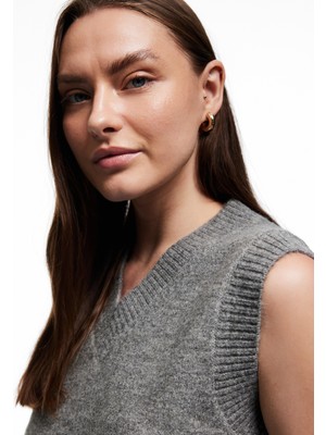 V Yaka Kolsuz Triko Süveter