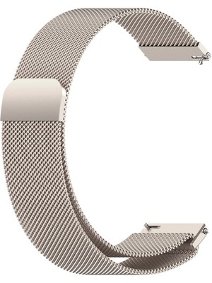 Samsung Galaxy Watch 4/5/6/7/fe/40/40/44 Classic 42/43/46/47MM Uyumlu 20MM Metal Hasır Mıknatıslı Kordon Paslanmaz Çelik