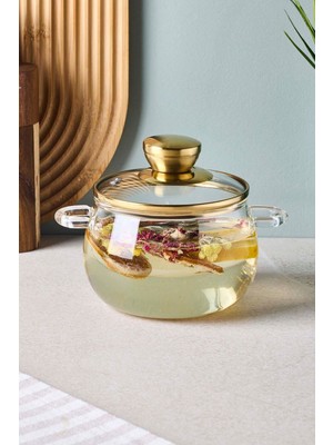 Roy Gold 800 ml Borosilikat Cam Tencere