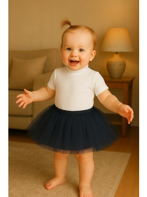 Lacivert Kız Bebek Prenses Doğum Günü Tütü Etek