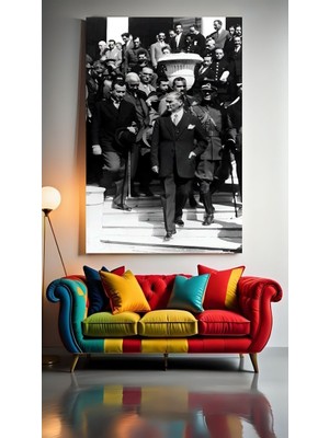 Özkacar Group Atatürk Portre Xv Ev Duvar Salon Güzellik Salonu Ofis Dükkan Dekarasyon Kanvas Tablo