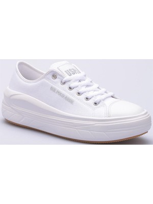 U.S. Polo Assn. U.S Polo Assn. 101103659 Cleme 2FX Beyaz Keten Kadın Spor Ayakkab