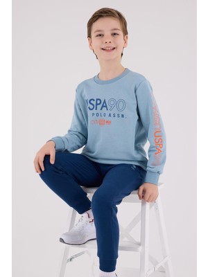 U.s. Polo Assn. Erkek Çocuk Eşofman Takımı Soft Yeşili %65 Pamuk %35 Pes Rahat Kullanım