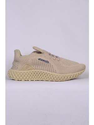 Pierre Cardin PC-30679 Ortapedik Tabanlı Hava Alan Fileli ve Bağcıklı Bej Erkek Sneaker Ayakkabı