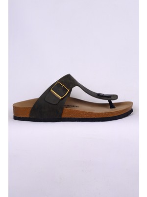 Pierre Cardin 7542 Haki Erkek Parmak Arası Rahat Taban Terlik