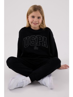 U.s. Polo Assn. Kız Çocuk Eşofman Takımı Siyah Esnek Yapı ile Konfor ve Şıklık Sunar