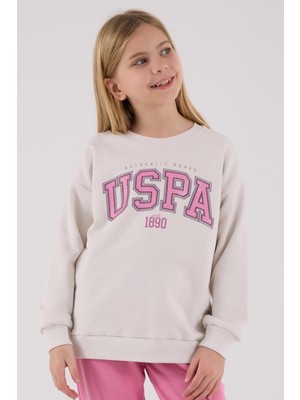U.S. Polo Assn. Kız Çocuk Eşofman Takımı Taş %65 Pamuk Konforlu ve Şık Tasarım