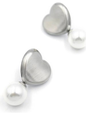 Inci Kalp Küpe - Gümüş