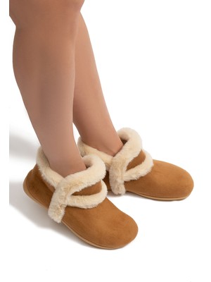 Twigy Asia Kadın Kürklü Ev Botu Kahverengi 37/41