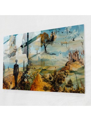 Popcas Dali'nin Hayalperest Cam Duvar Sanatı - Surrealist Sanat Cam Duvar Sanatı