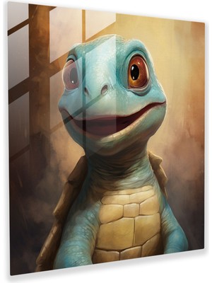 Popcas Pokemon Cam Tablo - Oyuncu Squirtle - Sevimli Özellikler Cam Duvar Sanatı