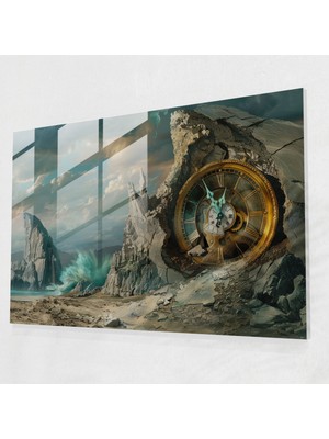 Popcas Salvador Dali'nin Eriyen Saat Cam Tablosu - Modern Sanat Salvador Dali