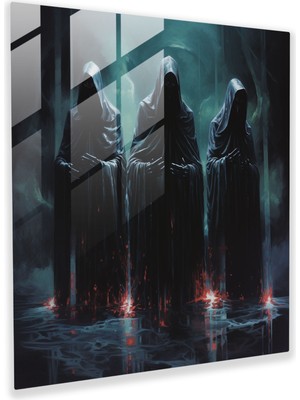 Popcas Yüzüklerin Efendisi Cam Tablo - Kara Ruhlar - Yüzüklerin Efendisi Modern Sanat Cam Duvar Sanatı Ürpertici