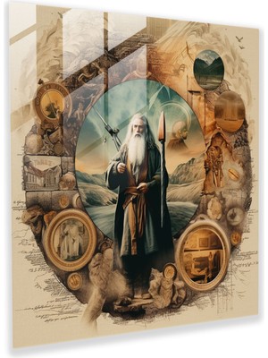 Popcas Yüzüklerin Efendisi Cam Tablo - Yüzüklerin Efendisi Cam Duvar Sanatı Modern Sanat