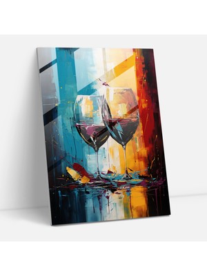 Popcas Lezzetli Şaraplar Cam Tablo - Şarap Cam Tablo Aromalar Cam Sanatı