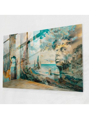 Popcas Sürreal Salvador Dali Manzaraları Duvar Dekorasyonu - Salvador Dali Modern Sanat Cam Sanat Duvar Dekorasyonu