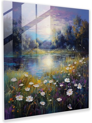 Popcas Yıldız Haritası - Yıldızlı Çayır - Duvar Dekorasyonu Cam Duvar Sanatı