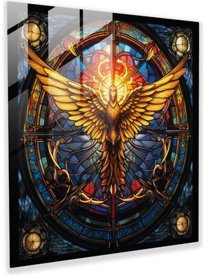 Popcas Ilahi Betimleme Cam Tablosu - Ruhsal Imaj Cam Tablo Kutsal Semboller