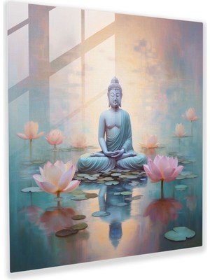 Popcas Sakinleştirici Zen Büyük Cam Tablo - Modern Sanat Ev Dekorasyonu Duvar Dekorasyonu