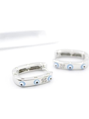 Mineli Halka Küpe - Gümüş