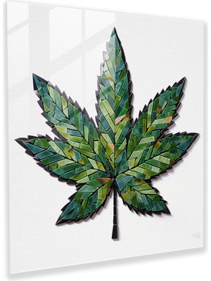 Popcas Jeometrik Ot Mozaik Cam Tablo - Mozaik Cam Duvar Sanatı Cam Tablo