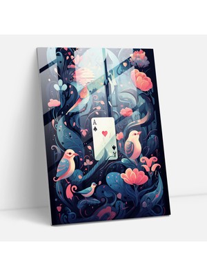 Popcas Cam Tablo Oyuncu Kartları - Rüya Atmosferi Modern Sanat Masalsı Illüstrasyon