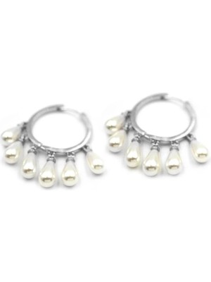 Inci Sallantılı Küpe - Gümüş