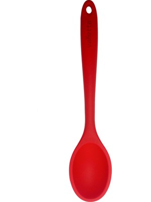 Tekli Isıya Dayanıklı Yanmaz Yapışmaz Silikon Servis Kaşık Kırmızı