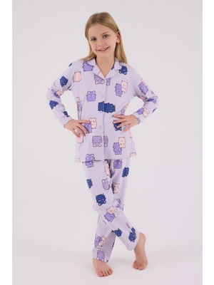 Rolypoly Kız Çocuk Gömlek Pijama Lila