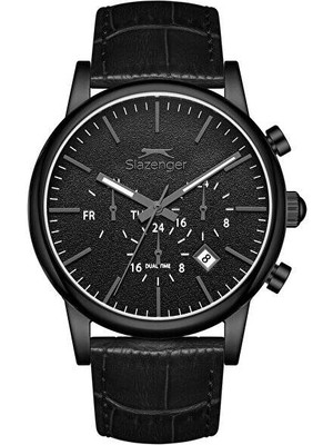 Slazenger SL.09.2481.2.05 Quartz Deri Siyah 40 mm Erkek Kol Saati