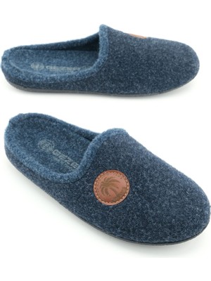 Gezer Erkek Kışlık Keçe Çıkarılabilir Iç Taban Rahat Ev Bahçe Gondol Terlik