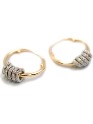 Halkalı Küpe - Büyük 2cm - Altın