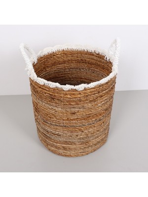 Mylamp Trabzon 37X40X48 Cm.  Doğal Abaka El Yapımı Sepet L -