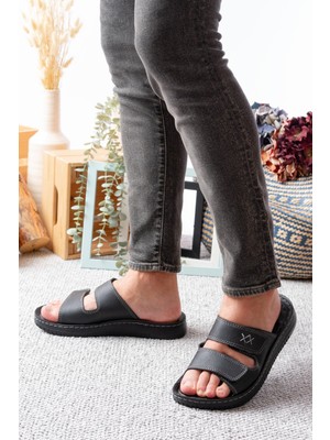 Günlük Rahat Anatomik Yumuşak Taban Şık Cırtlı Erkek Dış Mekan Terlik