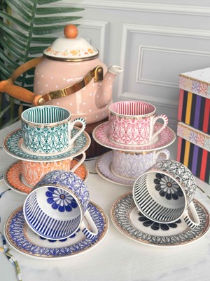 Çay Fincanı Papatya 6 Kişilik 12 Parça