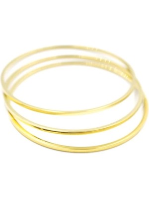 3'lü Ajda Bilezik - 65MM - Altın